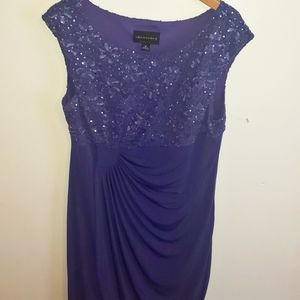 Women's Sequined Lace Faux-Wrap

Dress